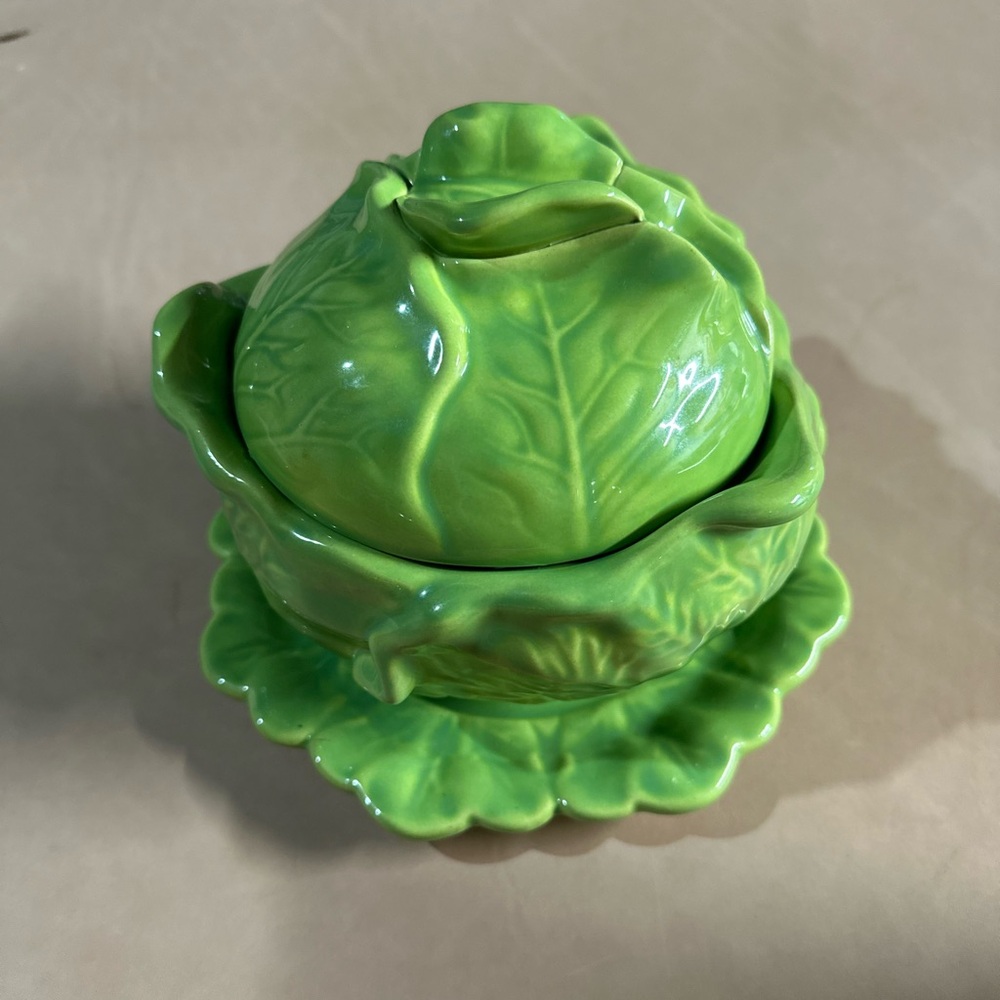 Vintage Holland Cabbage Ceramic Bowl With Plate